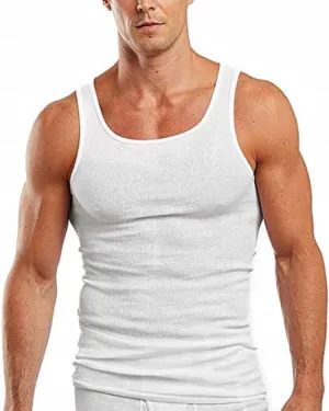 Hanes Men's 12-Pack Fresh IQ White Tagless 100% ComfortSoft Cotton Tank A-Shirts