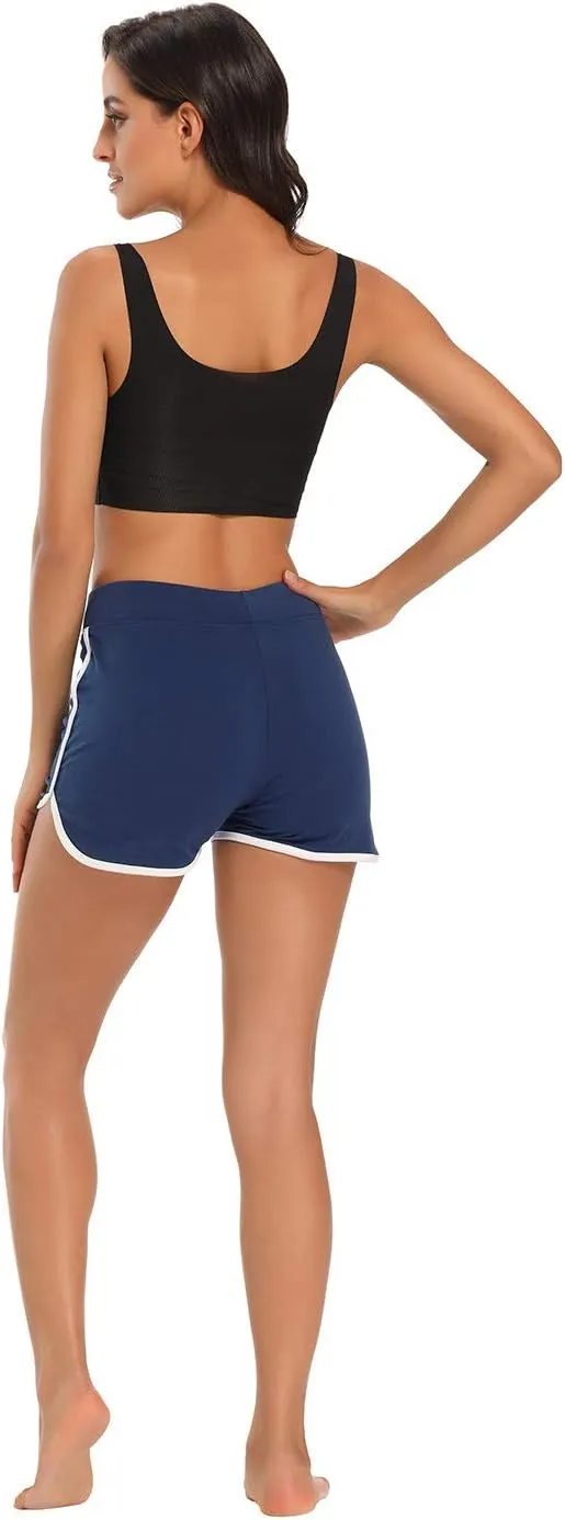 HDE Women's Retro Fashion Dolphin Running Workout Shorts