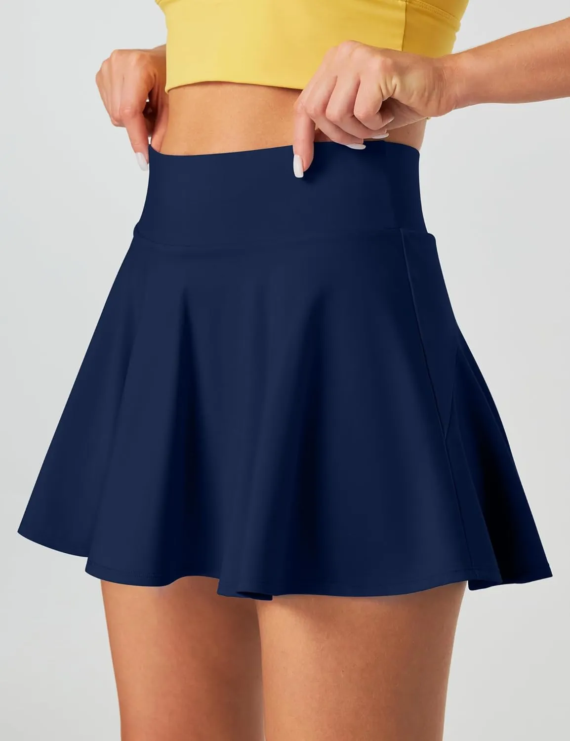 Heathyoga Pleated Tennis Skirt for Women with Pockets Shorts High Waist Athletic Golf Skirts Skorts for Woman Skater
