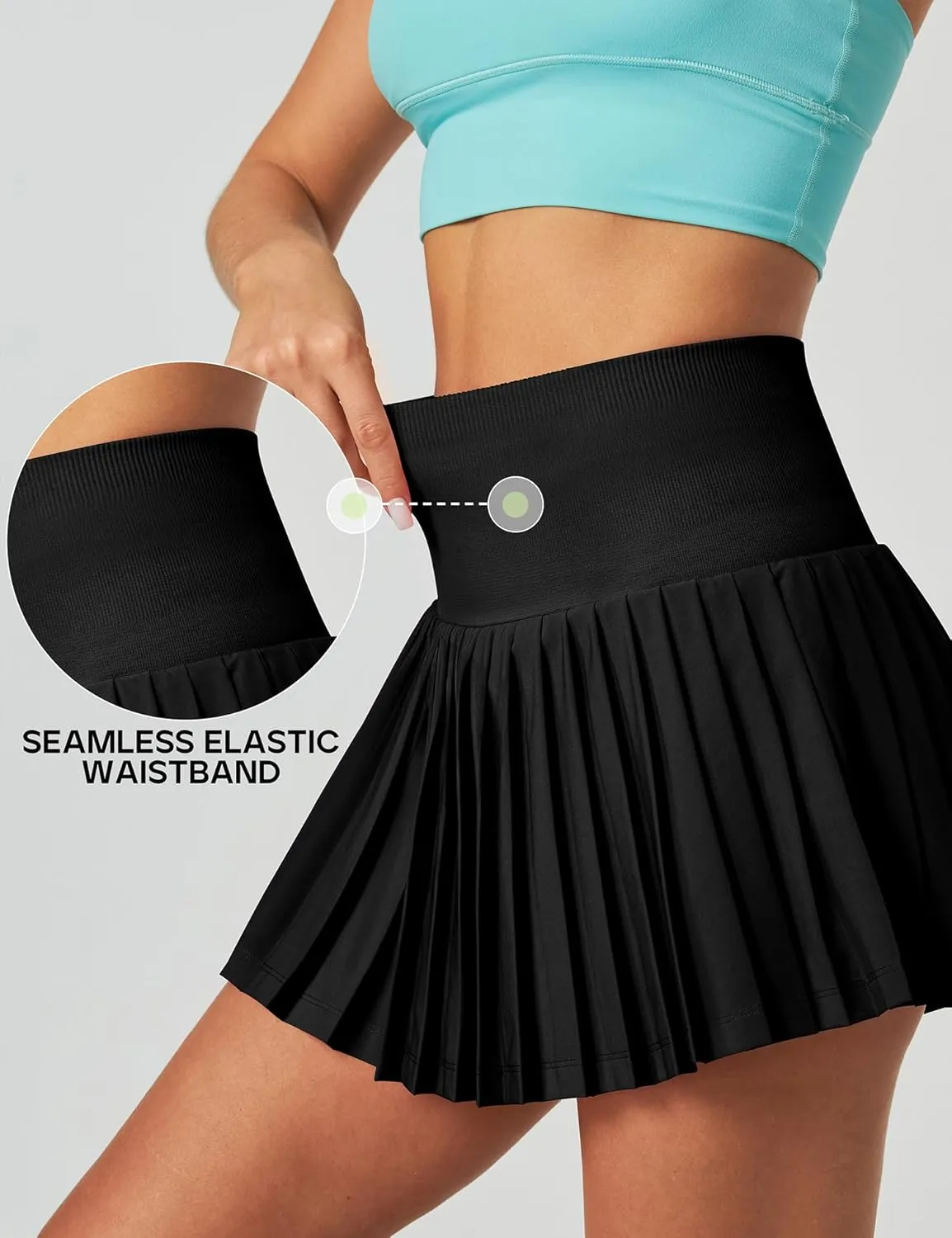 Heathyoga Pleated Tennis Skirt with Pockets for Women Tennis Skort for Woman High Waisted Golf Skirts Athletic Skirt