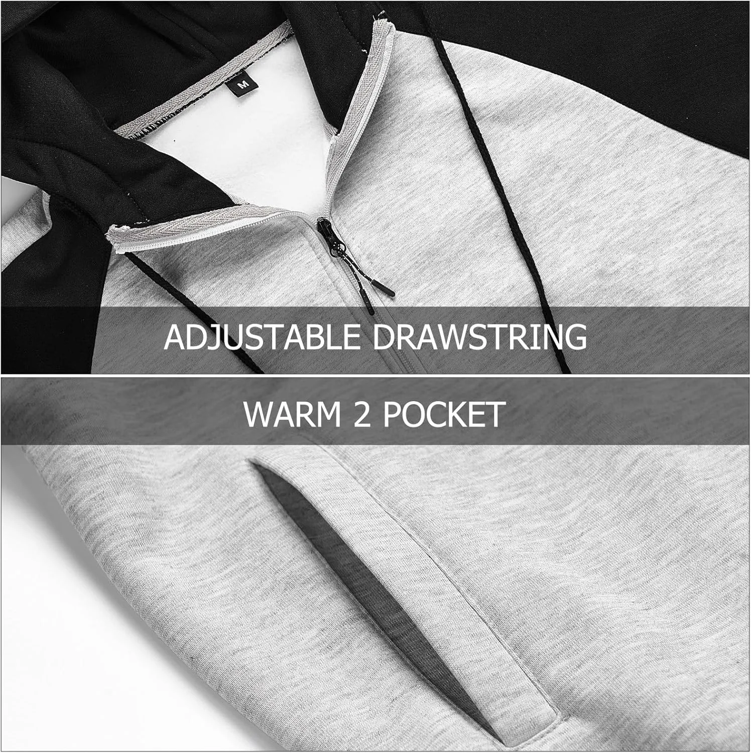 Hoodies for Men Zip Up Hoodie Drawstring Casual Long Sleeve Pocket Hooded Sweatshirts