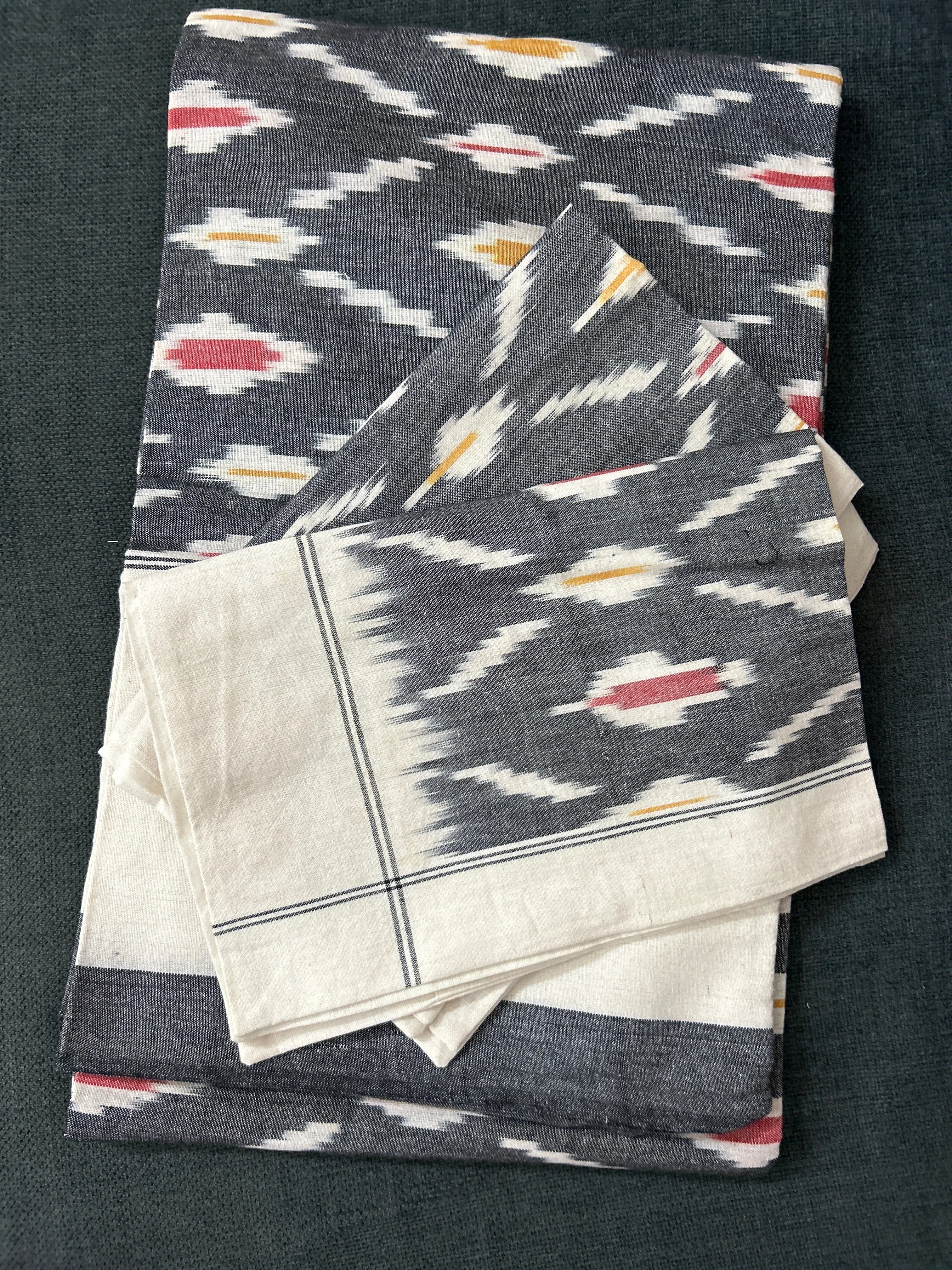 Ikat Double Cot cotton bedsheet