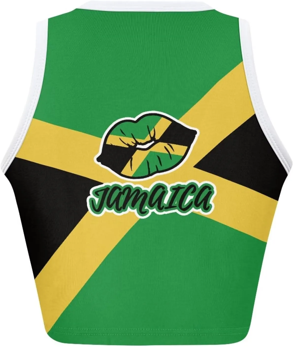 Jamaican Pride Tank Top for Women Jamaican Flag Tank Tops Ethnic Style Casual Basic Tank Crop Tops XS-XXL