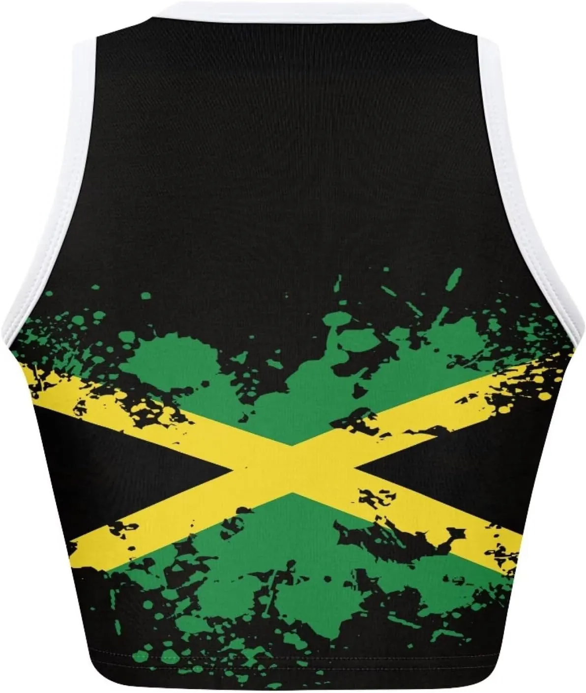 Jamaican Pride Tank Top for Women Jamaican Flag Tank Tops Ethnic Style Casual Basic Tank Crop Tops XS-XXL