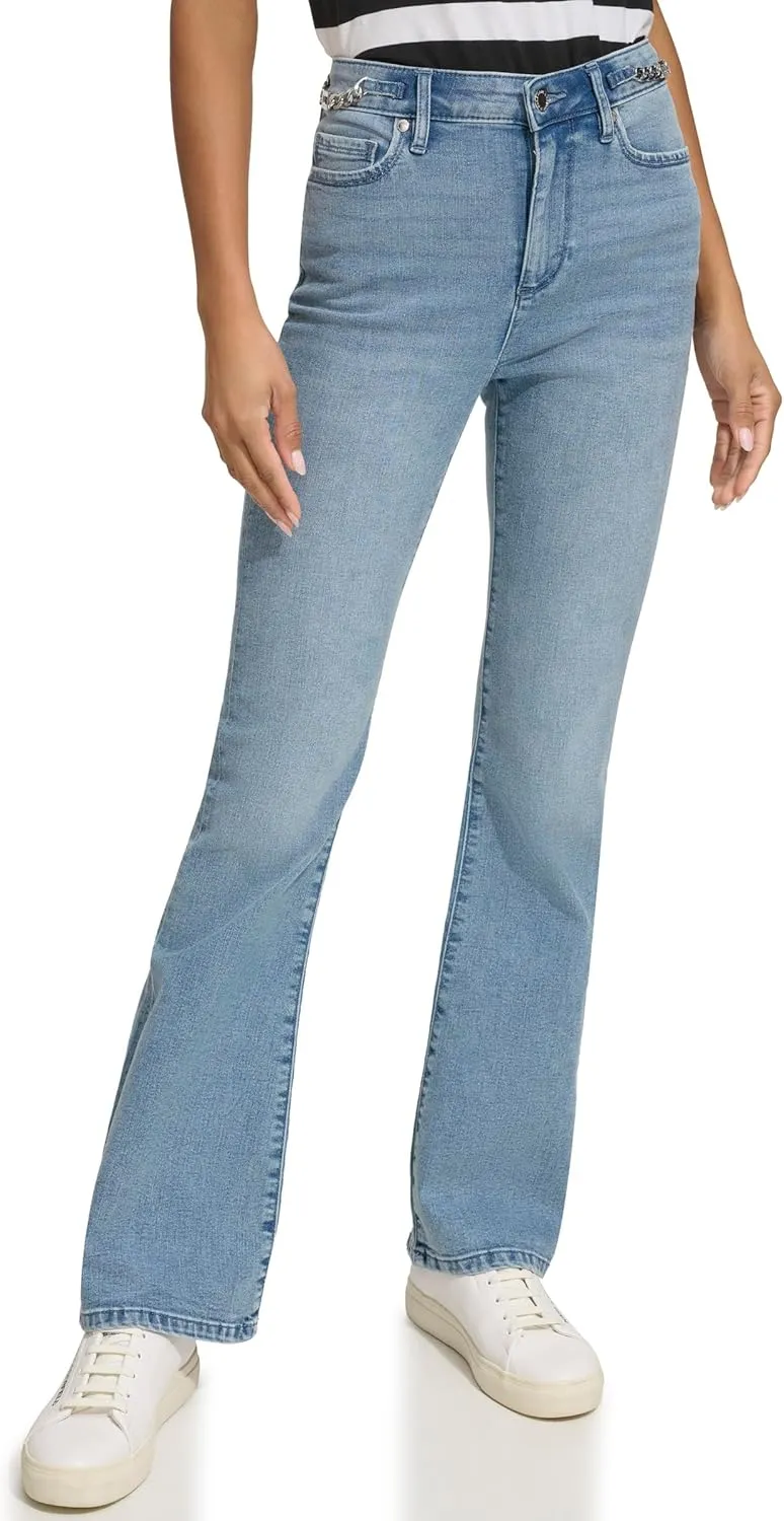 Karl Lagerfeld Paris Women's Wide Leg Fashion Denim