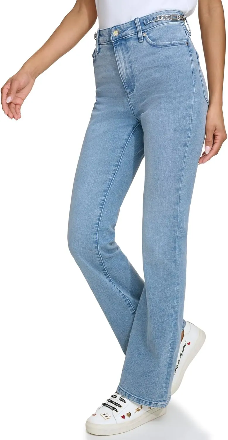 Karl Lagerfeld Paris Women's Wide Leg Fashion Denim