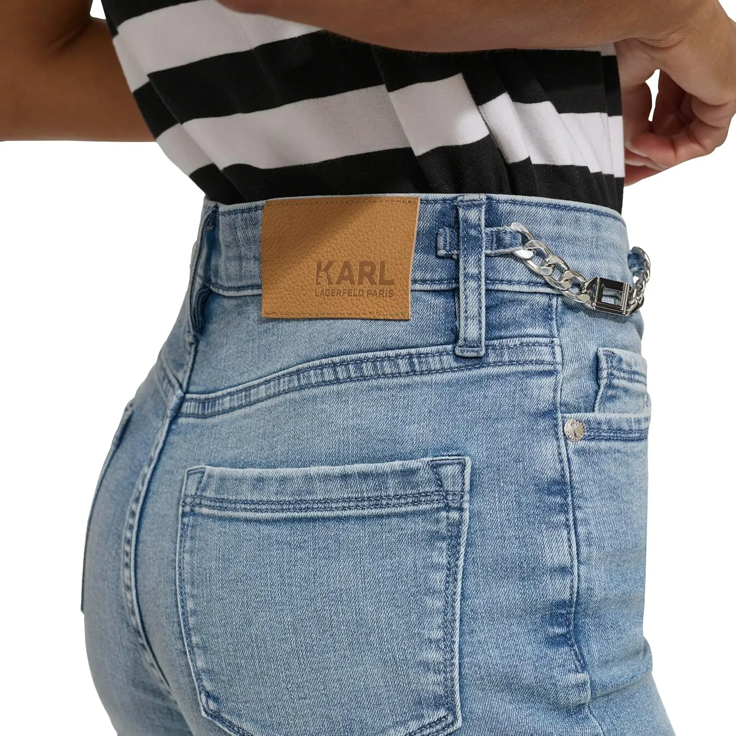 Karl Lagerfeld Paris Women's Wide Leg Fashion Denim