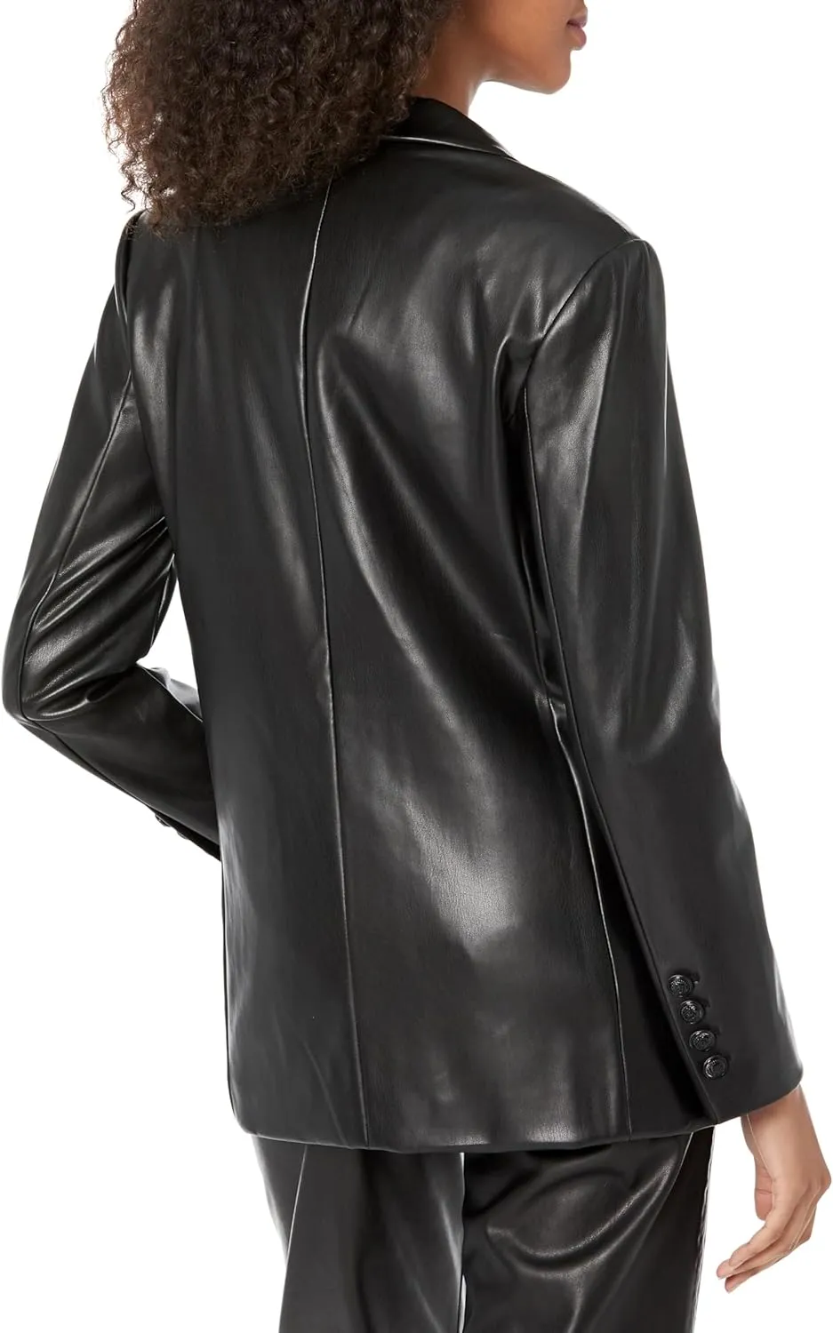 KARL LAGERFELD Women's Faux Leather Blazer