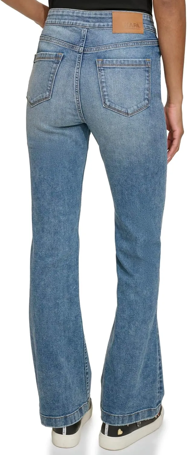 KARL LAGERFELD Women's Front Pocket Fashion Denim