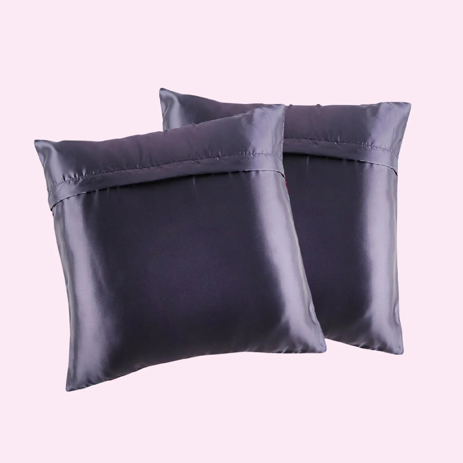 King Procession Satin Cushion Covers - 16 in x 16 in - Set of 2