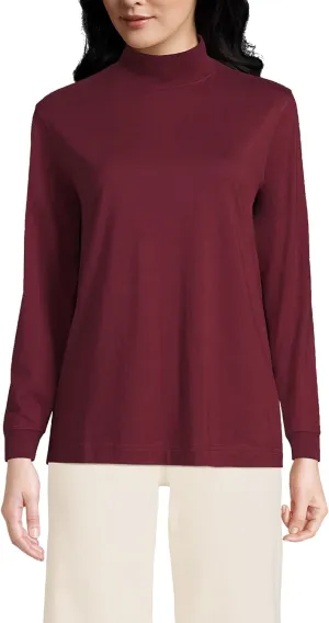 Lands' End Women's Plus Size Long Sleeve Super T Mock