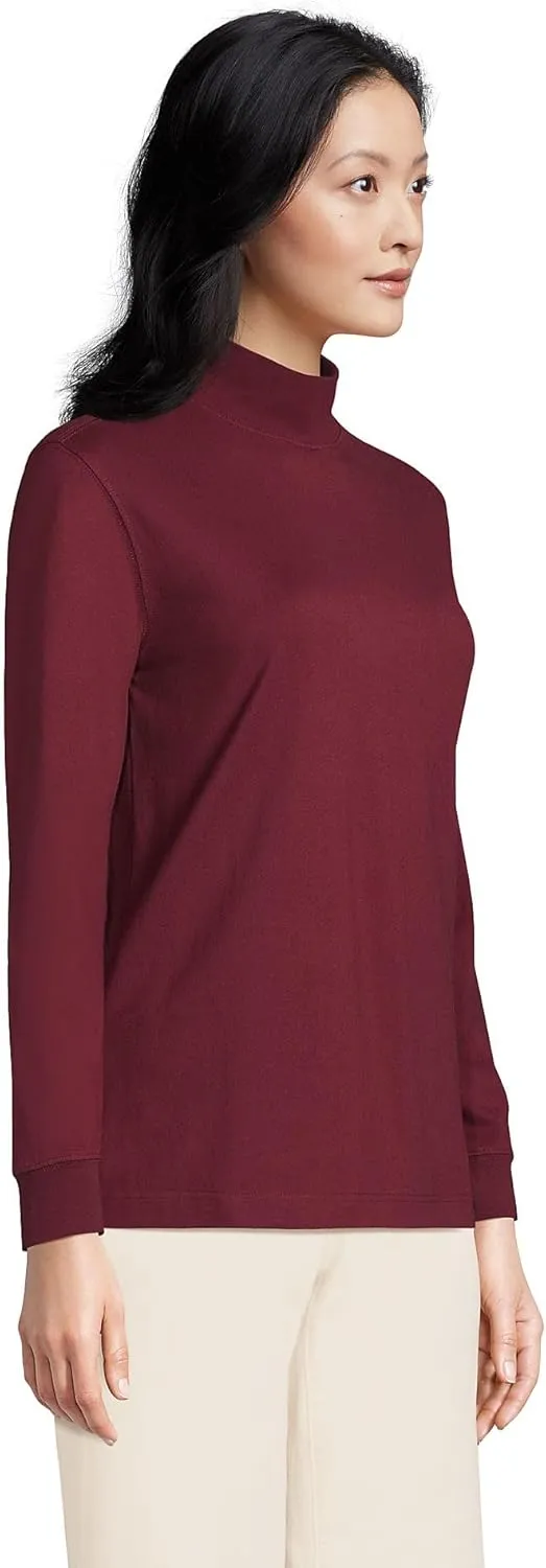Lands' End Women's Plus Size Long Sleeve Super T Mock