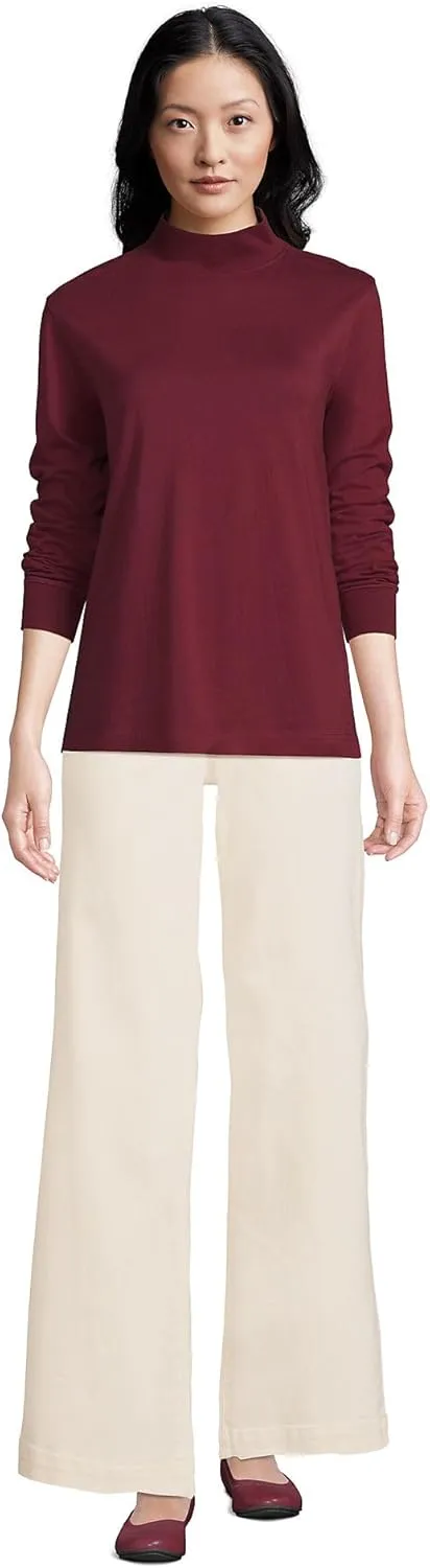 Lands' End Women's Plus Size Long Sleeve Super T Mock