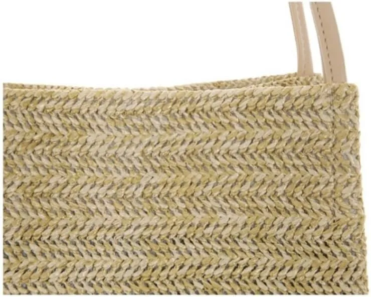 Large capacity Bag Straw Casual Weaving Fresh One-shoulder Ins Fresh Bucket Bag Handbag Women's Bag Ladies shoulder Bag