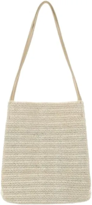 Large capacity Bag Straw Casual Weaving Fresh One-shoulder Ins Fresh Bucket Bag Handbag Women's Bag Ladies shoulder Bag