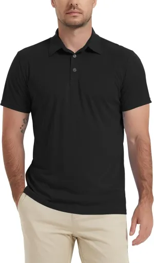 LETAOTAO Short Sleeve Polo Shirts for Men Dry Fit Performance Golf Shirt