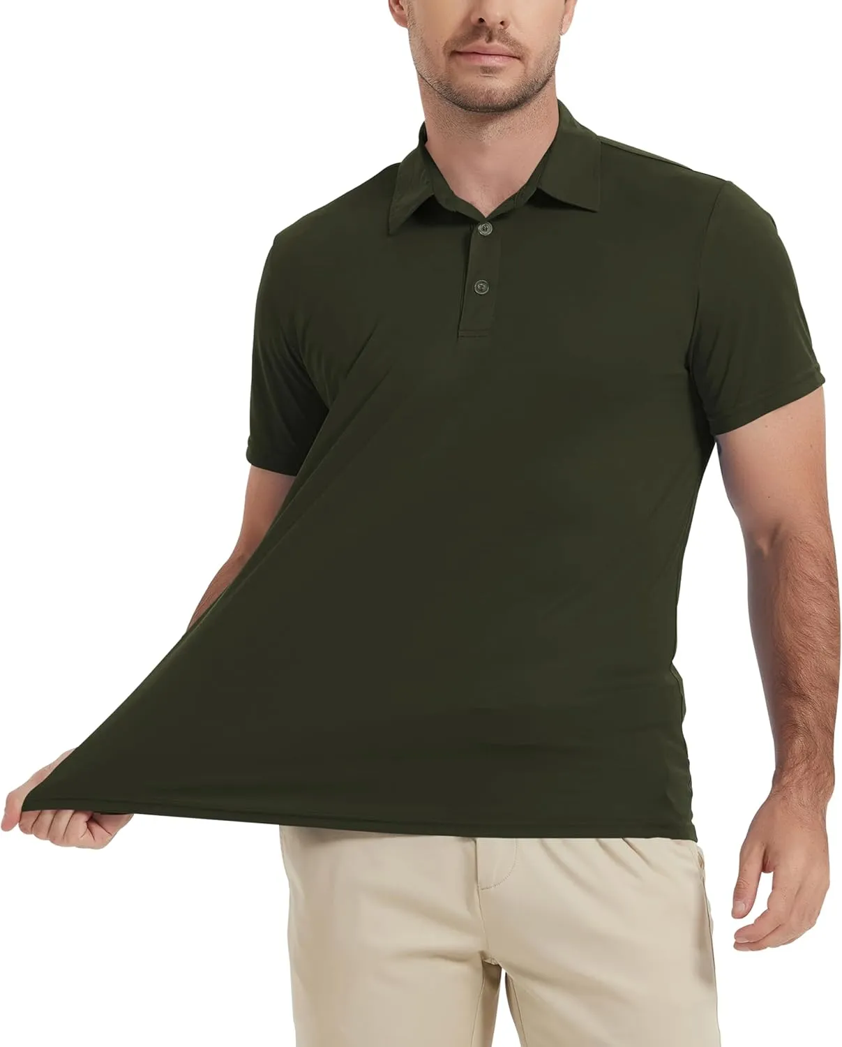 LETAOTAO Short Sleeve Polo Shirts for Men Dry Fit Performance Golf Shirt