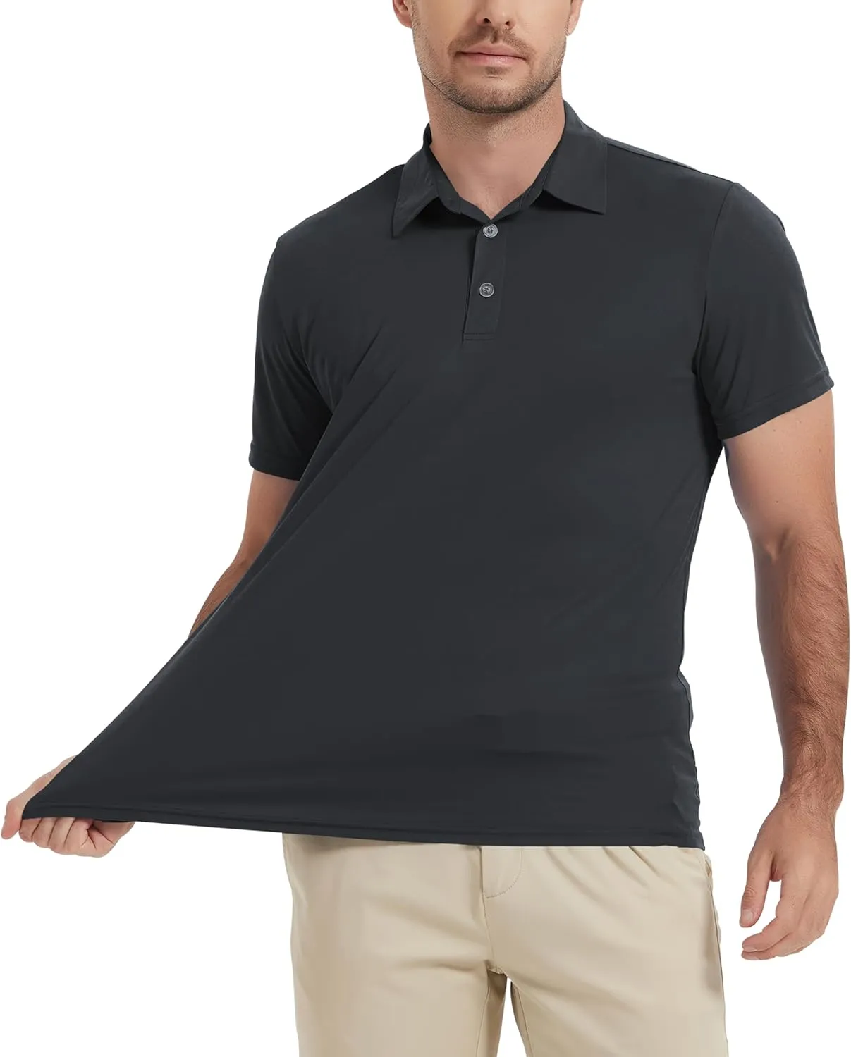 LETAOTAO Short Sleeve Polo Shirts for Men Dry Fit Performance Golf Shirt