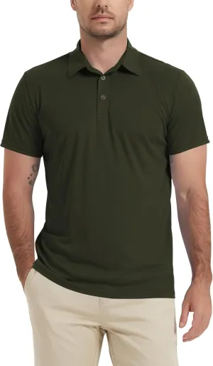 LETAOTAO Short Sleeve Polo Shirts for Men Dry Fit Performance Golf Shirt
