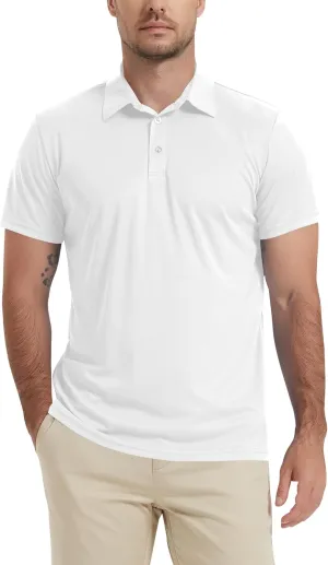 LETAOTAO Short Sleeve Polo Shirts for Men Dry Fit Performance Golf Shirt