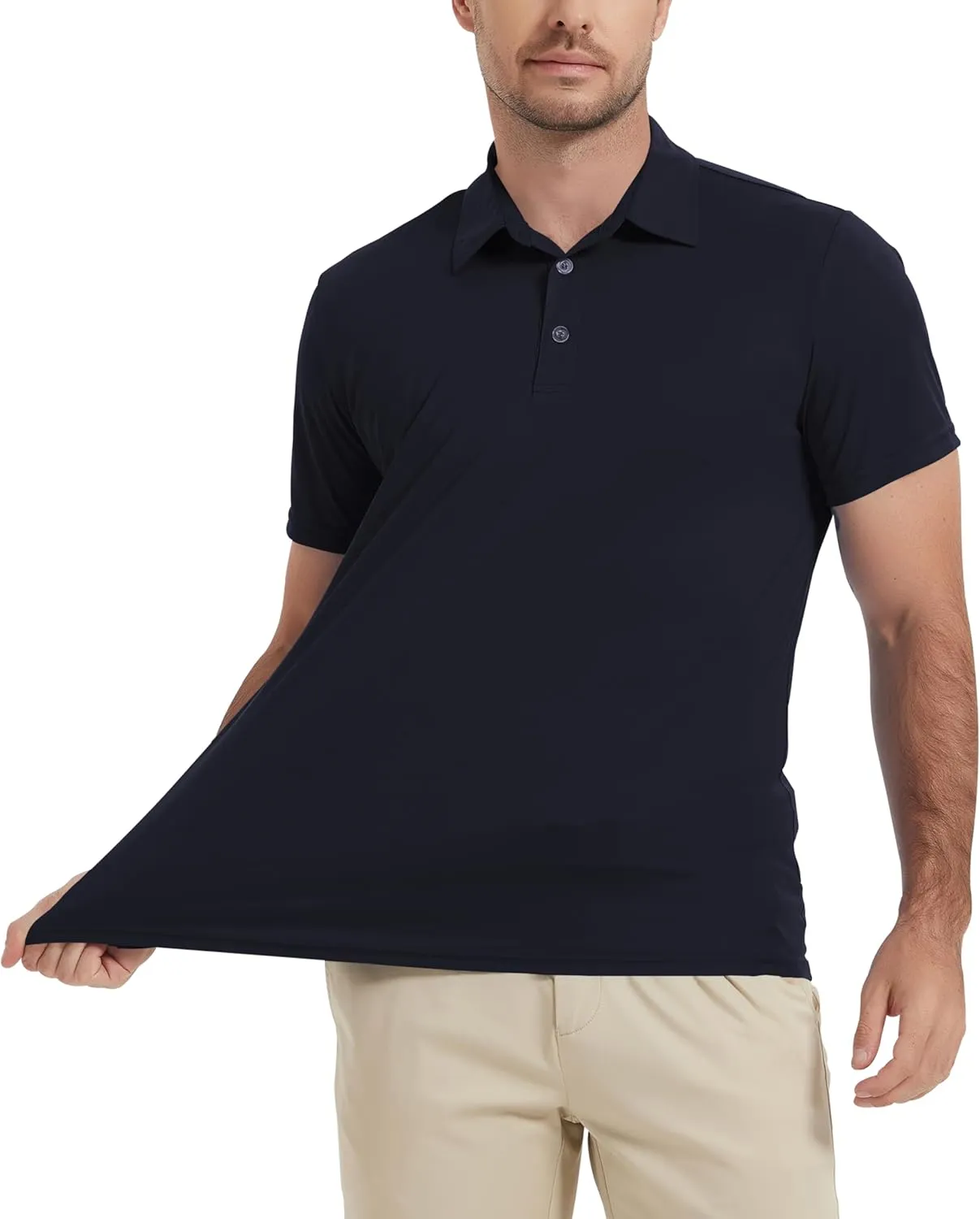 LETAOTAO Short Sleeve Polo Shirts for Men Dry Fit Performance Golf Shirt