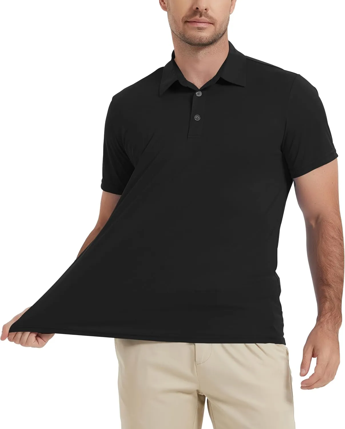 LETAOTAO Short Sleeve Polo Shirts for Men Dry Fit Performance Golf Shirt