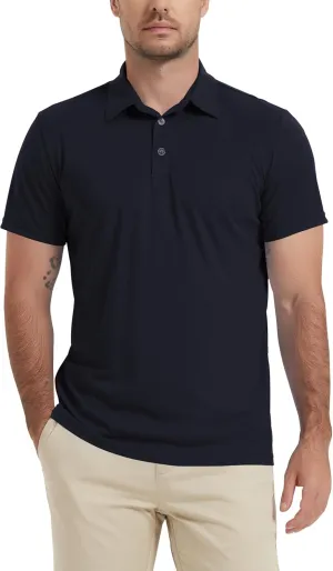 LETAOTAO Short Sleeve Polo Shirts for Men Dry Fit Performance Golf Shirt