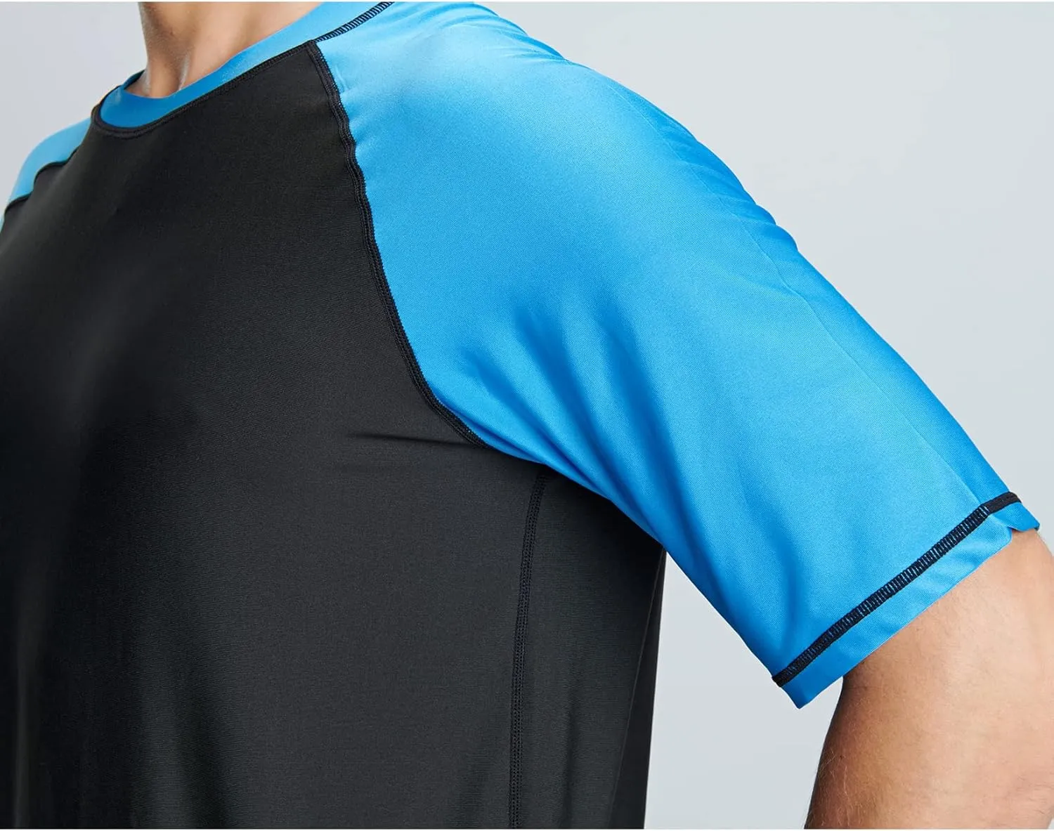 Liberty Imports 2-Pack Men's UV Short Sleeve Swim Shirts Loose Fit Rash Guards