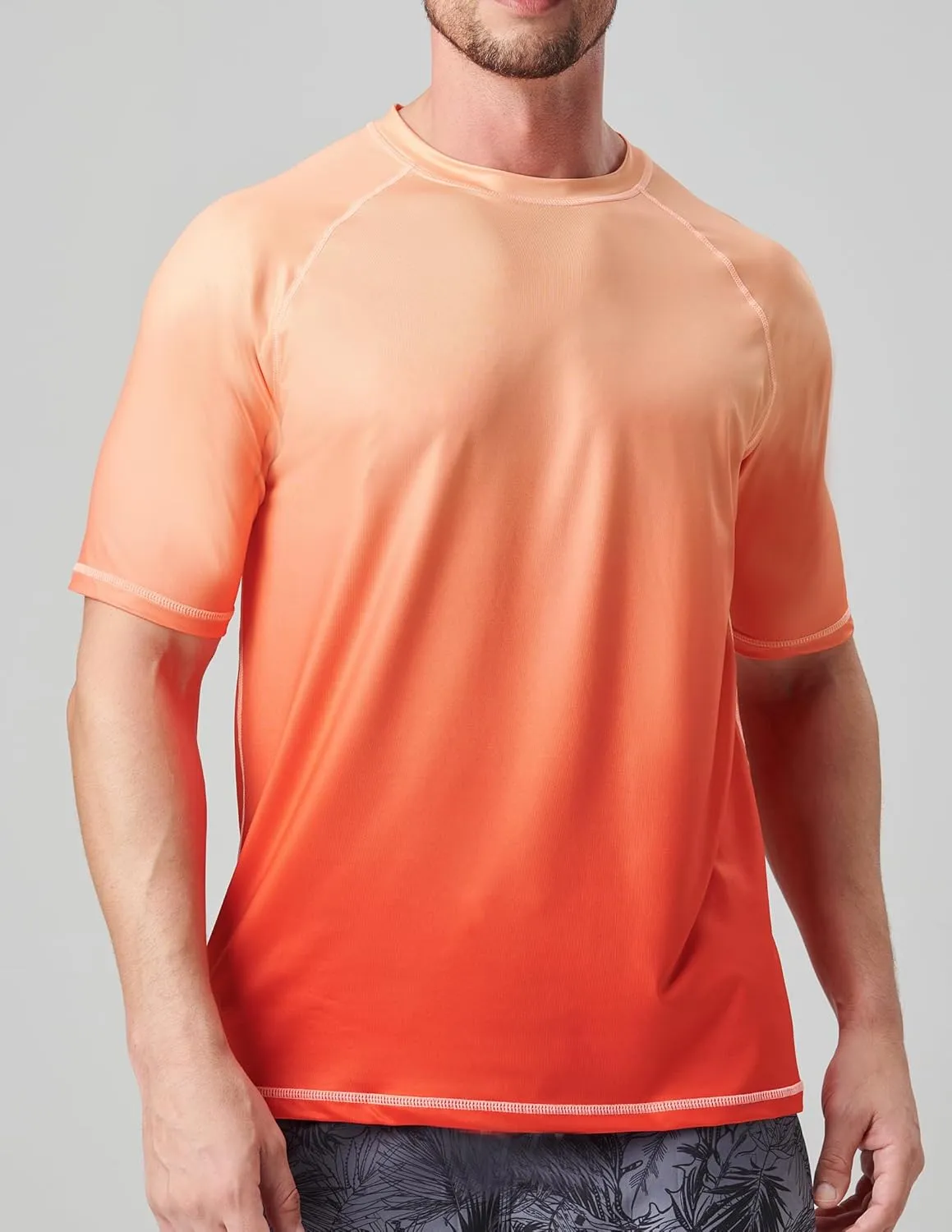 Liberty Imports 2-Pack Men's UV Short Sleeve Swim Shirts Loose Fit Rash Guards