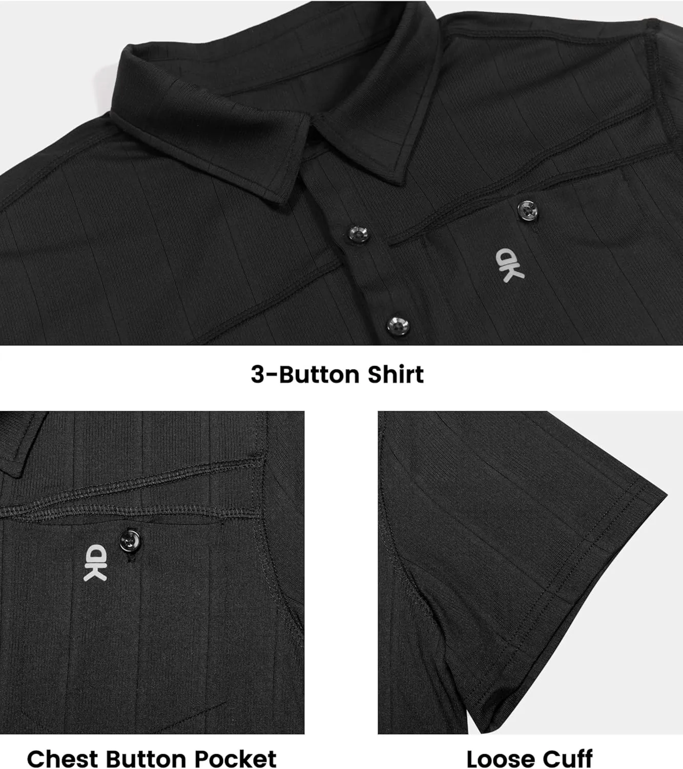 Little Donkey Andy Women's Golf Polo Shirts Sun Protection Quick Dry Moisture Wicking 3-Button Short Sleeve Shirt