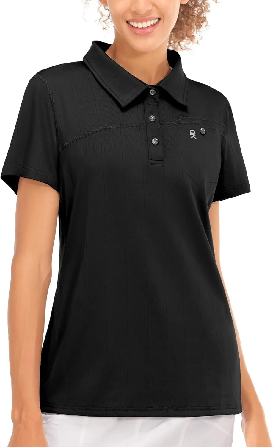 Little Donkey Andy Women's Golf Polo Shirts Sun Protection Quick Dry Moisture Wicking 3-Button Short Sleeve Shirt
