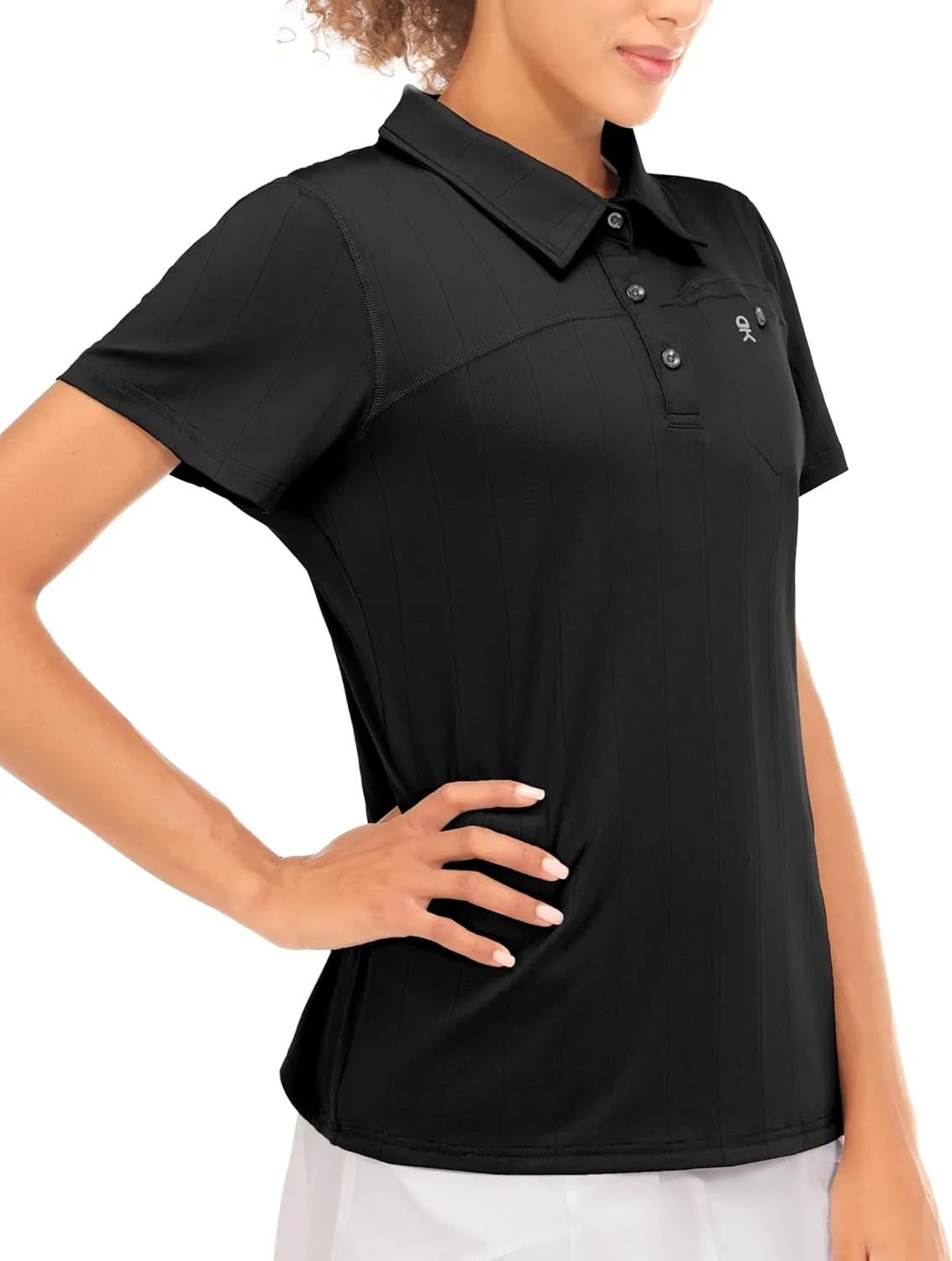 Little Donkey Andy Women's Golf Polo Shirts Sun Protection Quick Dry Moisture Wicking 3-Button Short Sleeve Shirt