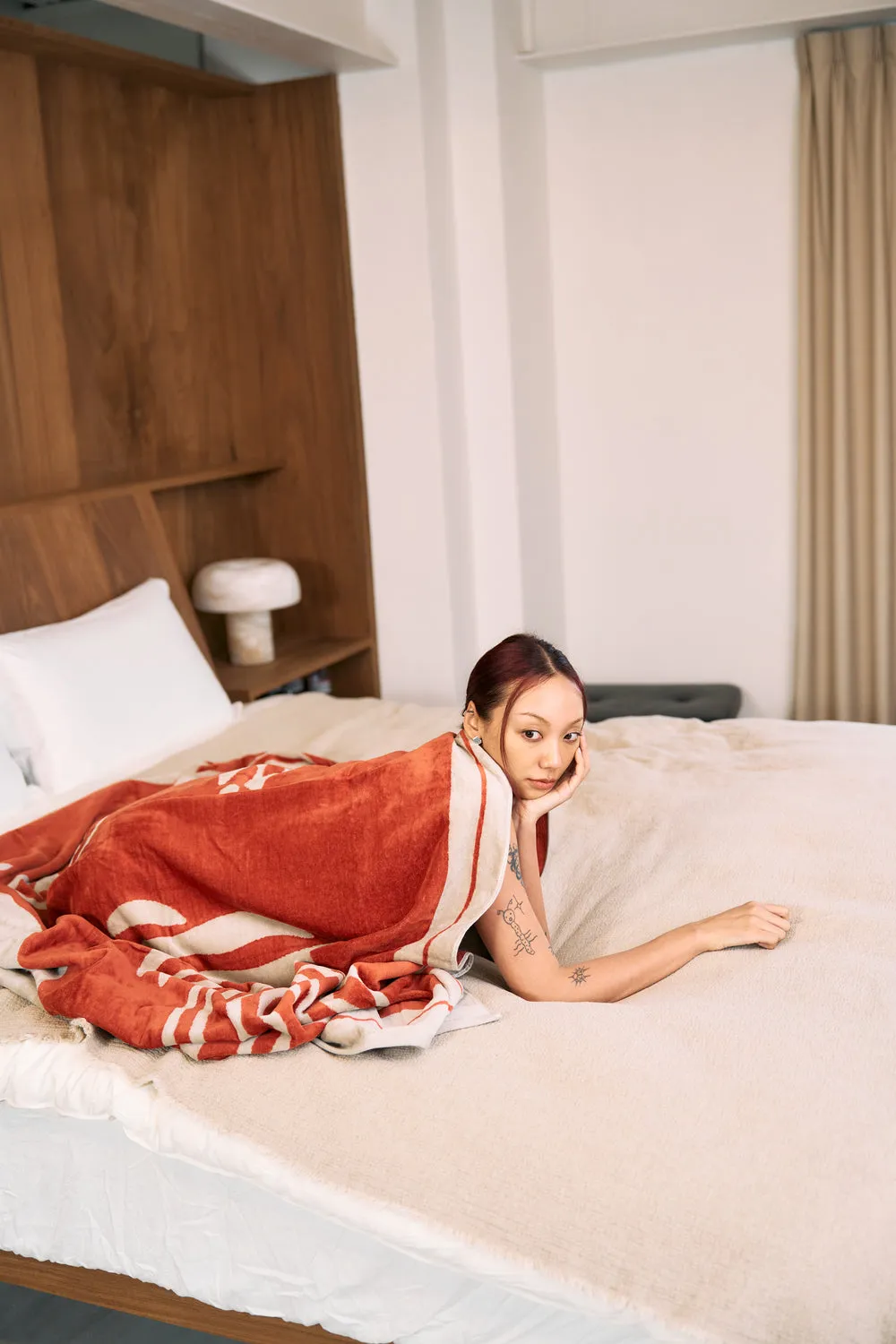 Low-Twist Cotton Cuddle Throw - Flameheart Mars