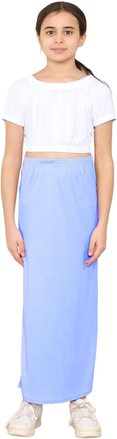 Loxdonz Girls Casual High Waist Maxi Skirt Kids Long Summer Skirts