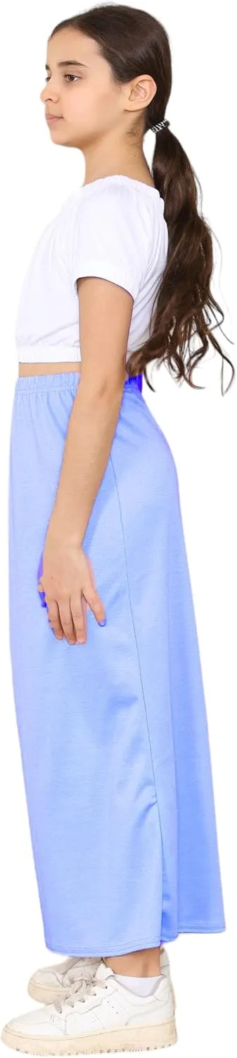 Loxdonz Girls Casual High Waist Maxi Skirt Kids Long Summer Skirts