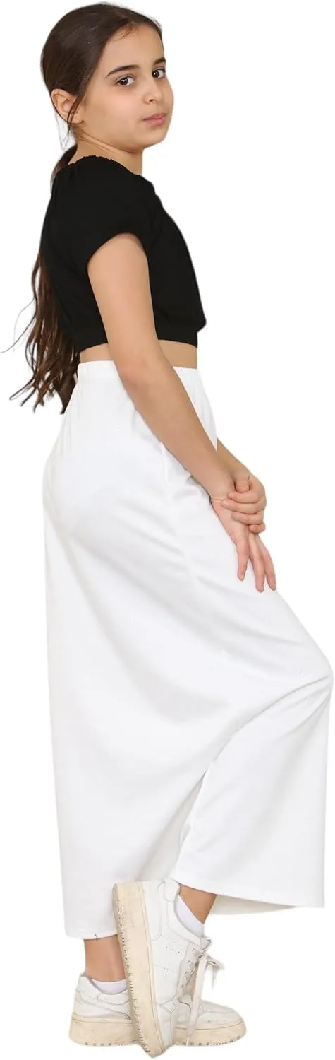 Loxdonz Girls Casual High Waist Maxi Skirt Kids Long Summer Skirts