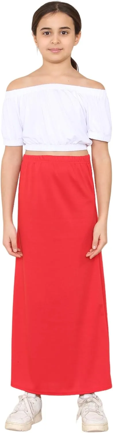 Loxdonz Girls Casual High Waist Maxi Skirt Kids Long Summer Skirts