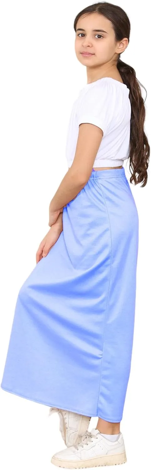 Loxdonz Girls Casual High Waist Maxi Skirt Kids Long Summer Skirts