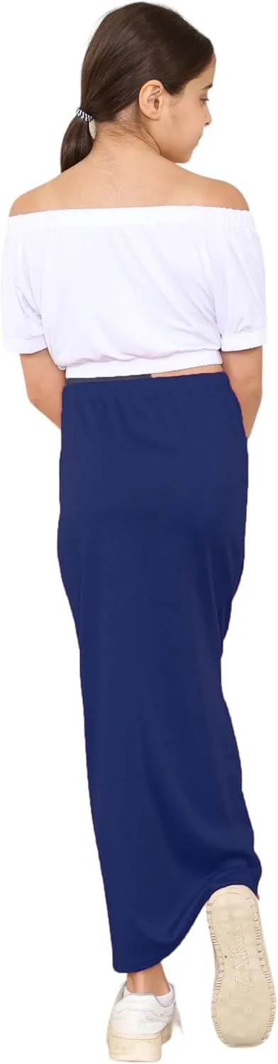 Loxdonz Girls Casual High Waist Maxi Skirt Kids Long Summer Skirts