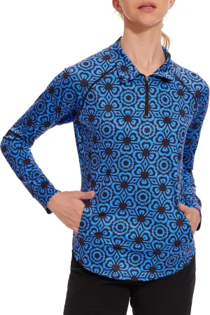 M MOTEEPI Long Sleeve Shirts for Women with Thumb Hole Quick-Dry Womens Golf Shirt Pullover UPF 50  Ladies Sun Shirts