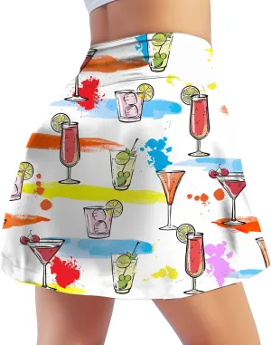 M YESCUSTOM 80s 90s Tennis Skirts for Women with Pockets, Retro High Waisted Athletic Golf Skorts for Workout Party