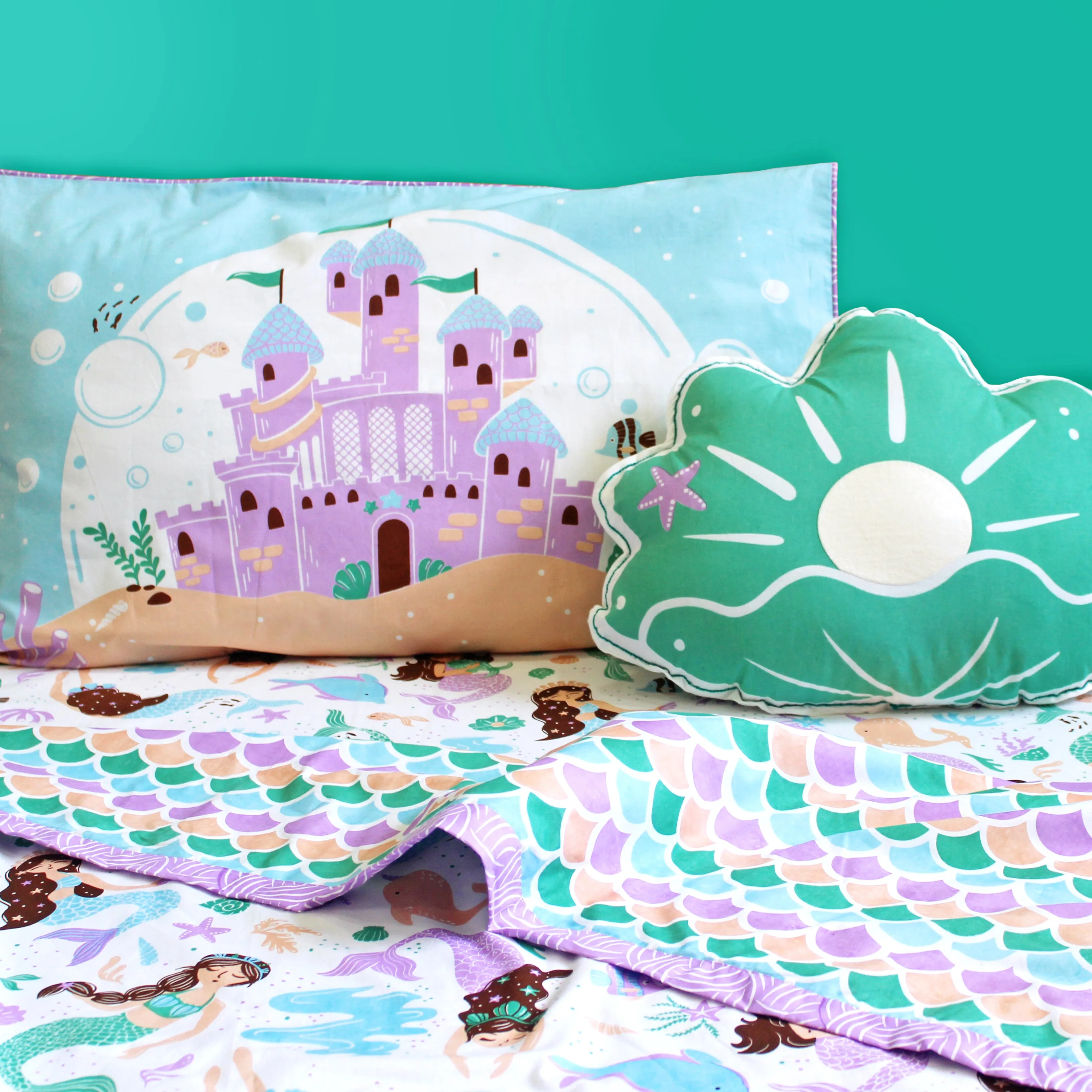Magical Mermaids Double Bedsheet Bundle Of Joy