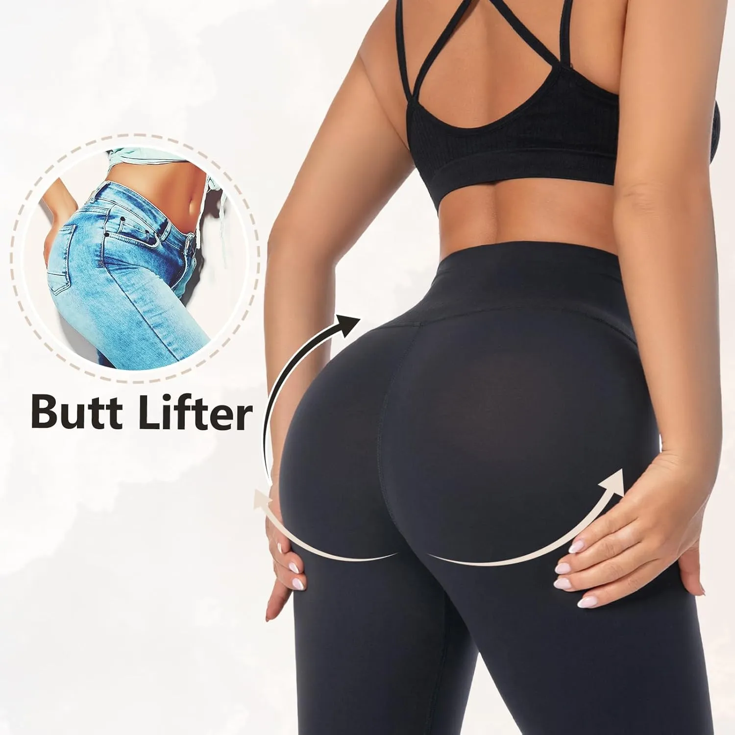  MD Shapewear for Women Tummy Control High Waisted Light Compression Footless Tights Leggings