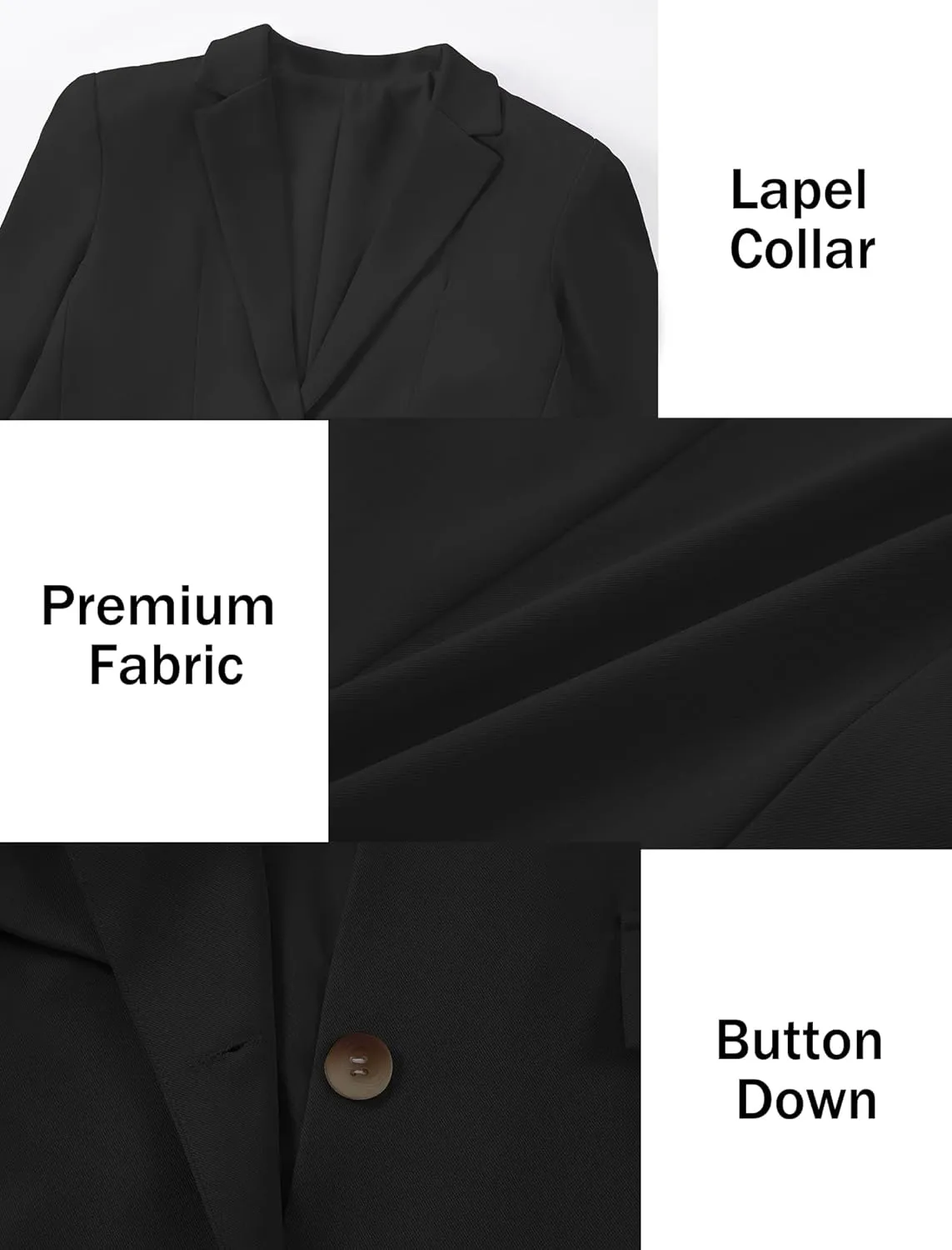 Mebius Girls Blazer Jacket with Inner Pocket Long Sleeve Notched Collar/Lapel Collar Open Front Casual Kids Blazers Suit