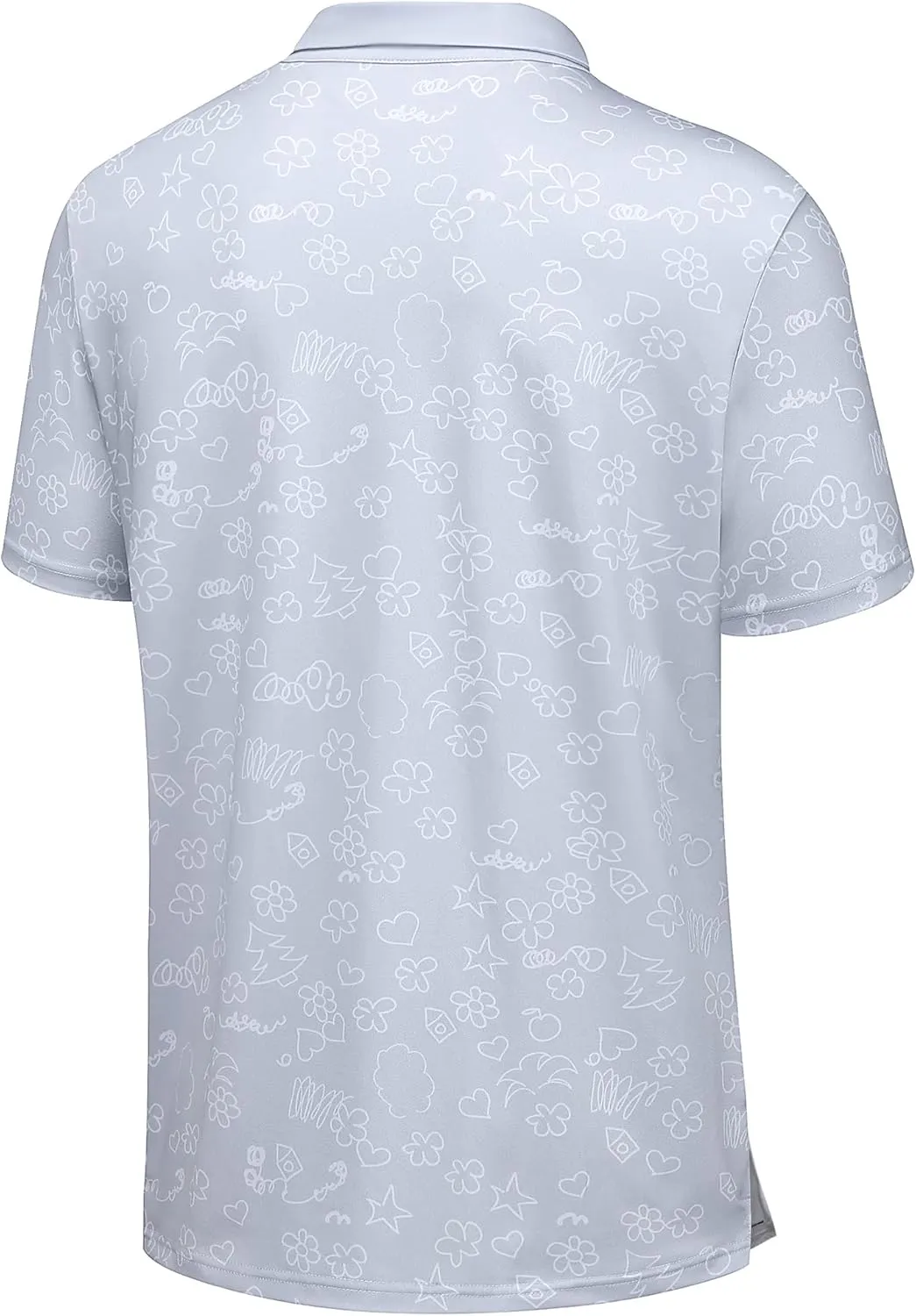 Men's Golf Shirts-Moisture Wicking Dry Fit Performance Recycled Polo Short Sleeve for Bussiness Casual Tennis