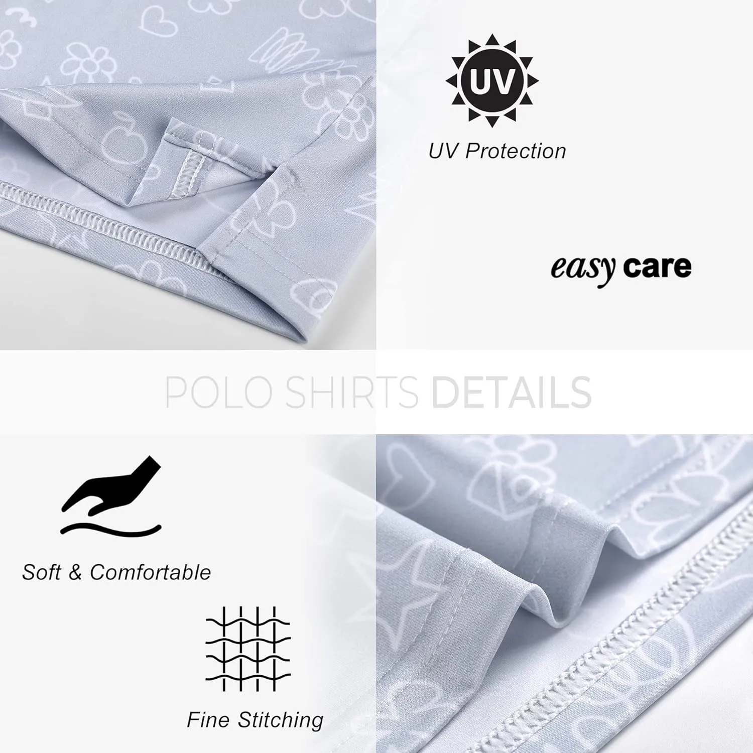 Men's Golf Shirts-Moisture Wicking Dry Fit Performance Recycled Polo Short Sleeve for Bussiness Casual Tennis