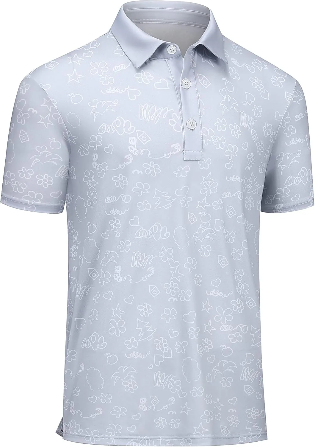 Men's Golf Shirts-Moisture Wicking Dry Fit Performance Recycled Polo Short Sleeve for Bussiness Casual Tennis