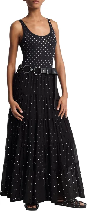 Michael Kors Women's Studded Tier Maxi Skirt