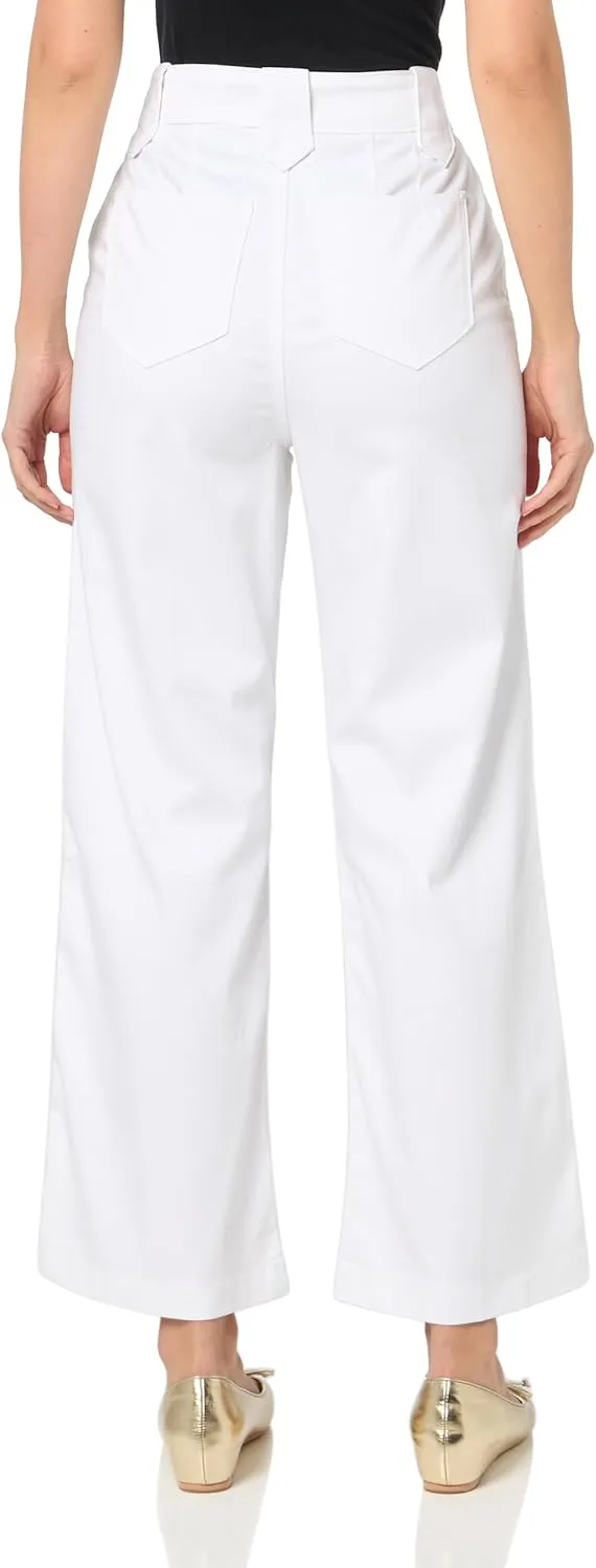 Nautica Women's Button Pocket Wide Leg Sailor Jeans Pants