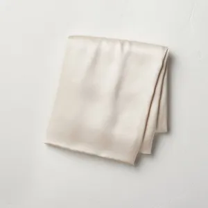 New - Standard Solid Silk Pillowcase Cream - Casaluna